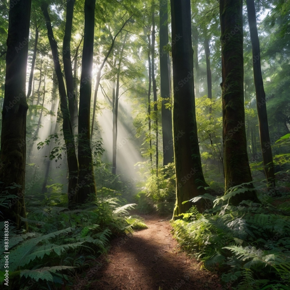 Obraz premium morning in the forest