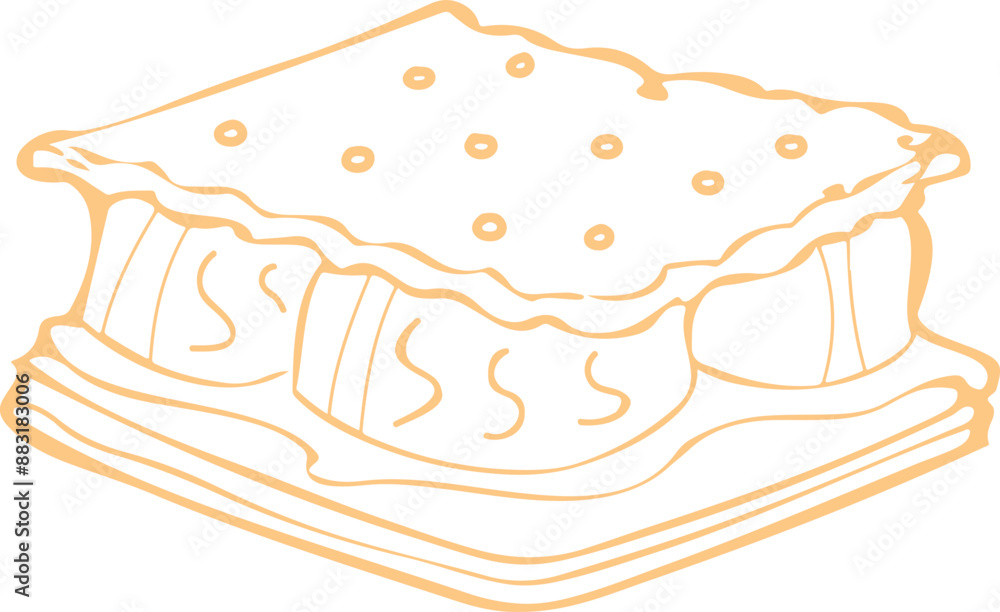 Smores clip art design on plain white transparent isolated background for card, shirt, hoodie, sweatshirt, apparel, tag, mug, icon, poster or badge Smores clip art design on plain white transparent isolated background for card, shirt, hoodie, sweatshirt, apparel, tag, mug, icon, poster or badge