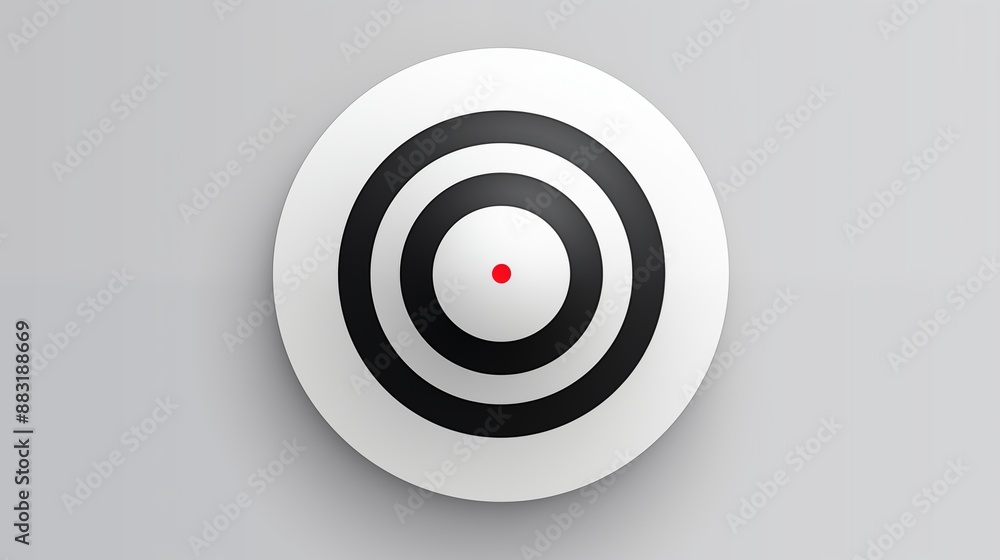 Concentric Circles Target with Red Center for Precision and Aim