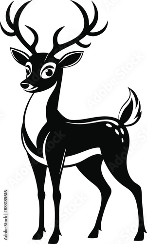 Deer illustration, Deer art vector, Deer Drawing