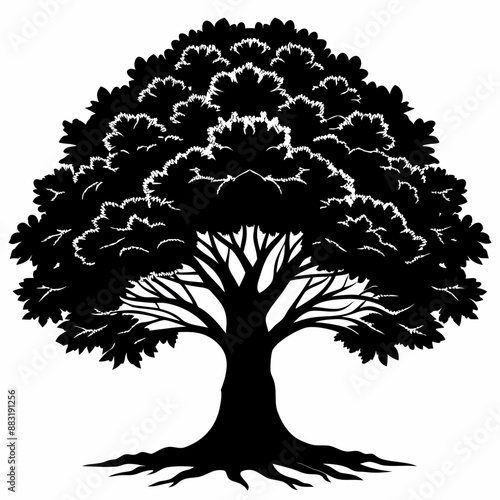 silhouette of tree