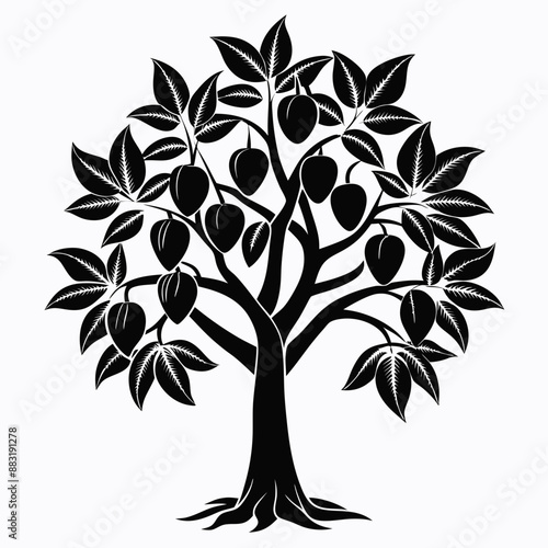 silhouette of tree