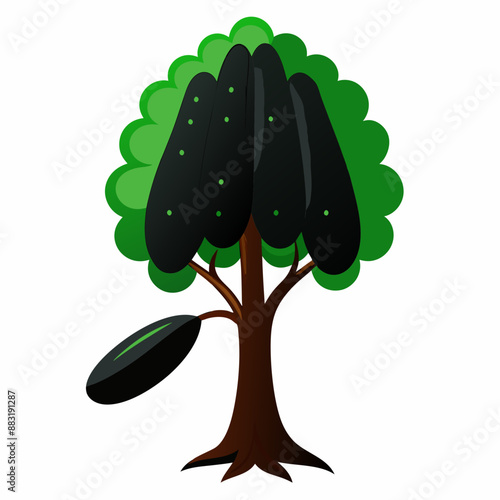 silhouette of tree