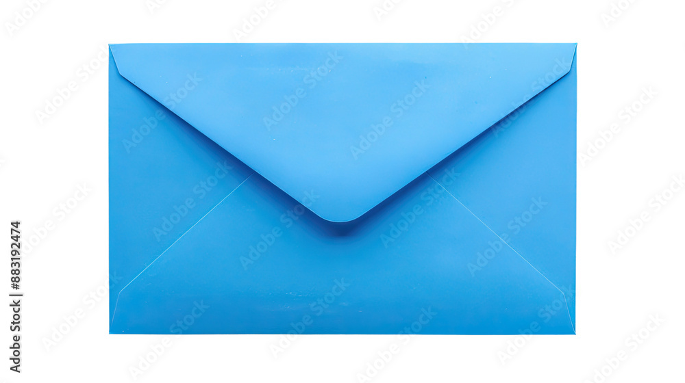 Blue envelope on a transparent background Blue envelope on a transparent background