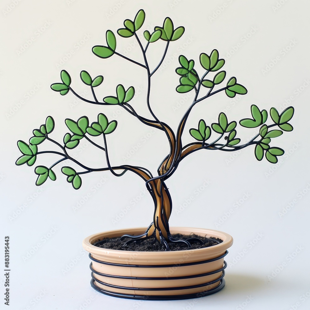 Compact eco-friendly tree guard, representing protection of young trees in forests. Single Object on white background Compact eco-friendly tree guard, representing protection of young trees in forests. Single Object on white background