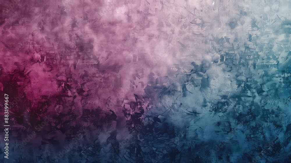 Fototapeta premium Pink and blue grunge texture background with dark blue distressed cracked concrete overlay