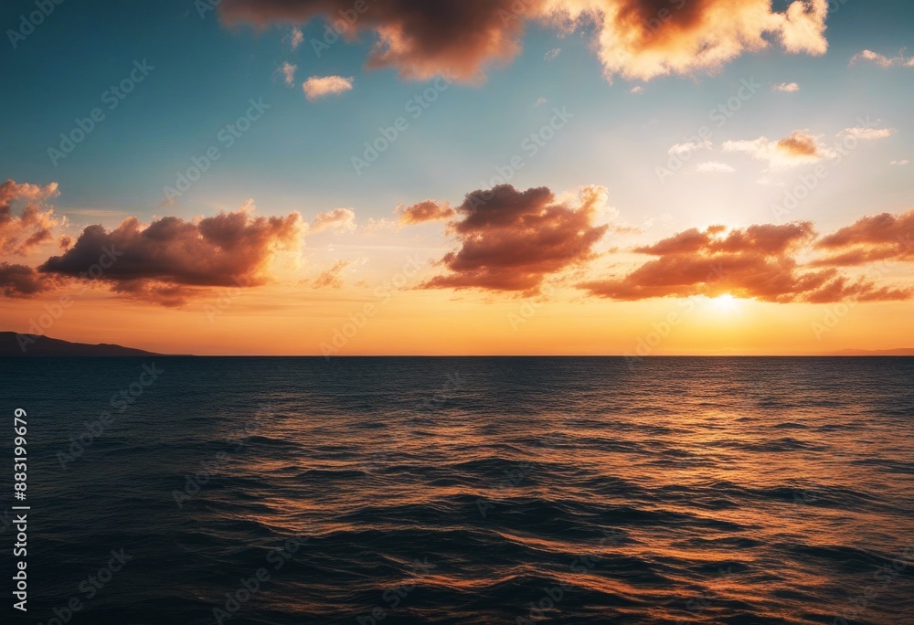 Fototapeta premium vacation landscape panorama sea nature sunset travel ocean light of