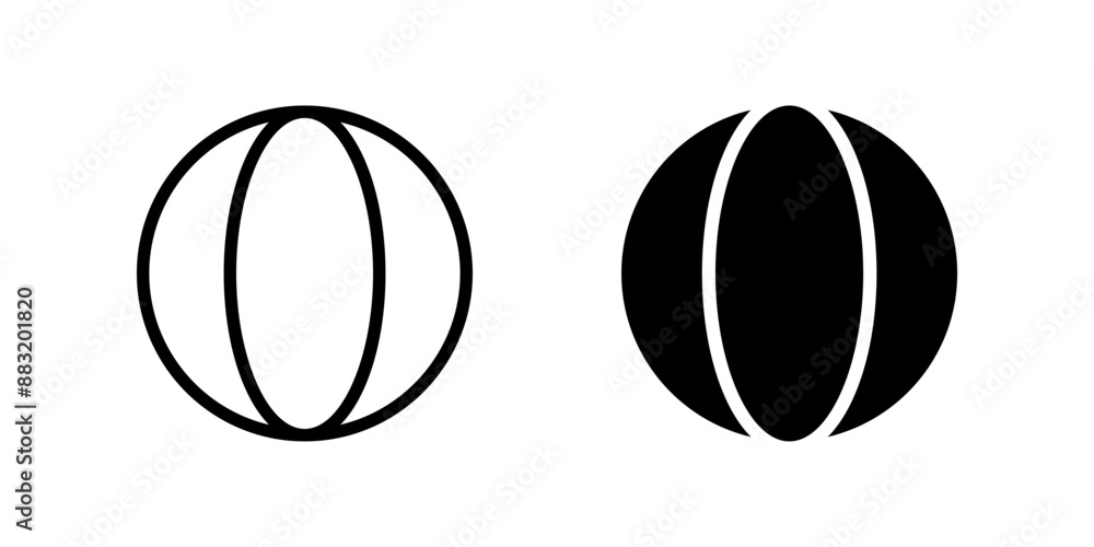 Beach Ball set User Icon Symbol isolated white background. vector illustration. color editable. Beach Ball set User Icon Symbol isolated white background. vector illustration. color editable.
