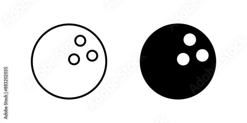Bowling Icon Symbol isolated white background. vector illustration. color editable.mpan