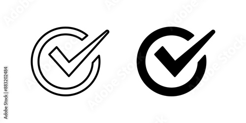 Check mar set User Icon Symbol isolated white background. vector illustration. color editable.