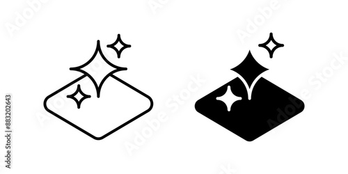 clean surface Icon set. Symbol isolated on white background. vector illustration. color editable.