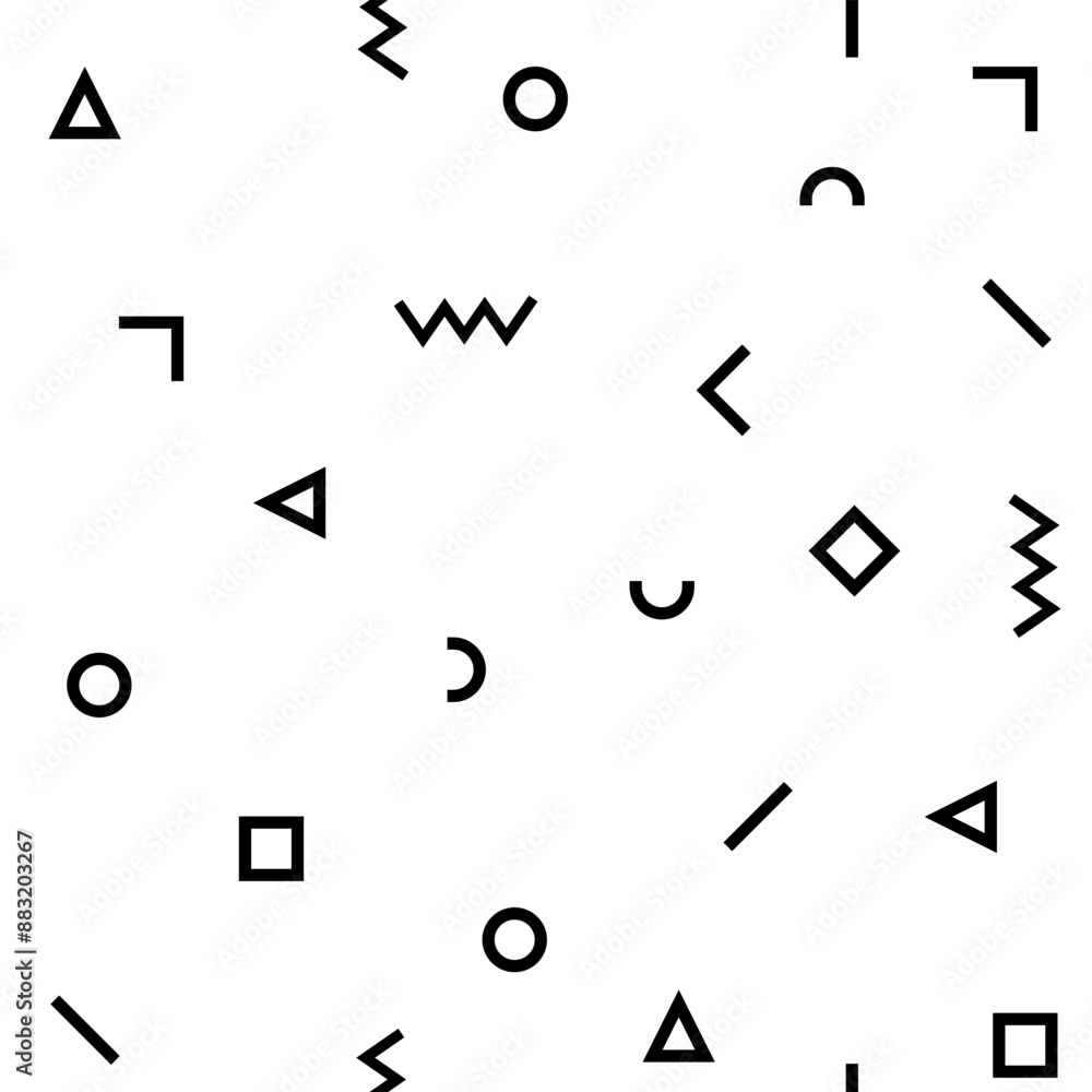 8 Seamless black and white geometric pattern. Hipster Memphis style. Hipster memphis pattern with geometric shapes
8 Seamless black and white geometric pattern. Hipster Memphis style. Hipster memphis pattern with geometric shapes