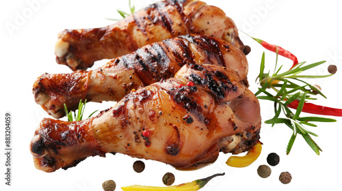 Chicken drumsticks on a transparent background