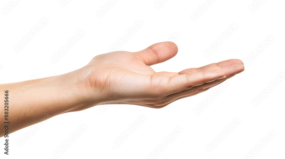 Hand palm stretching out, offering, showing gesture, isolated on white background, transparent png Hand palm stretching out, offering, showing gesture, isolated on white background, transparent png