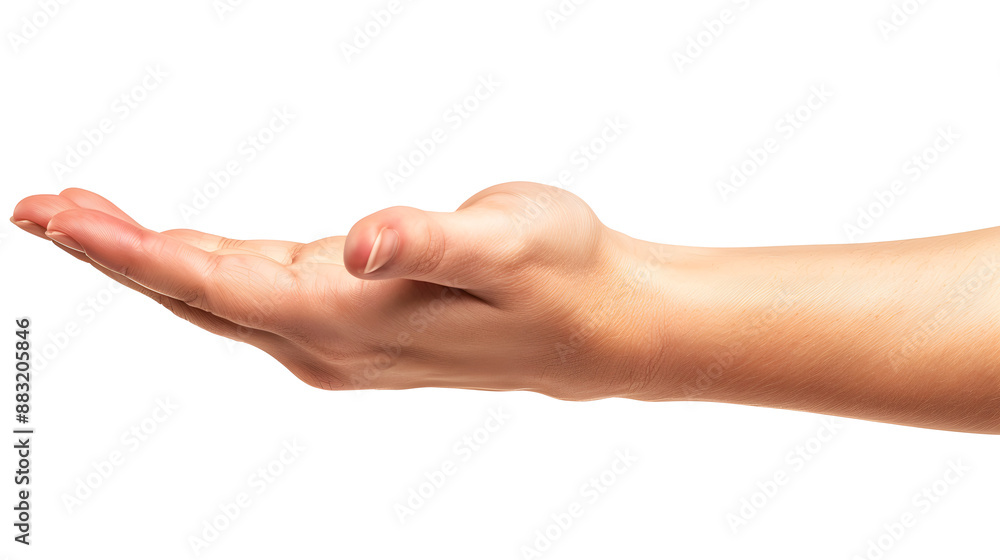 Hand palm stretching out, offering, showing gesture, isolated on white background, transparent png Hand palm stretching out, offering, showing gesture, isolated on white background, transparent png
