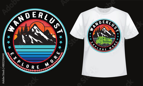 Adventure t-shirt design. Vector graphic for t shirt and other uses.