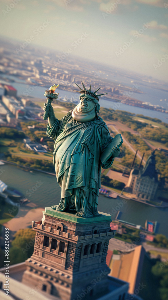 Fototapeta premium Obese Statue of Liberty