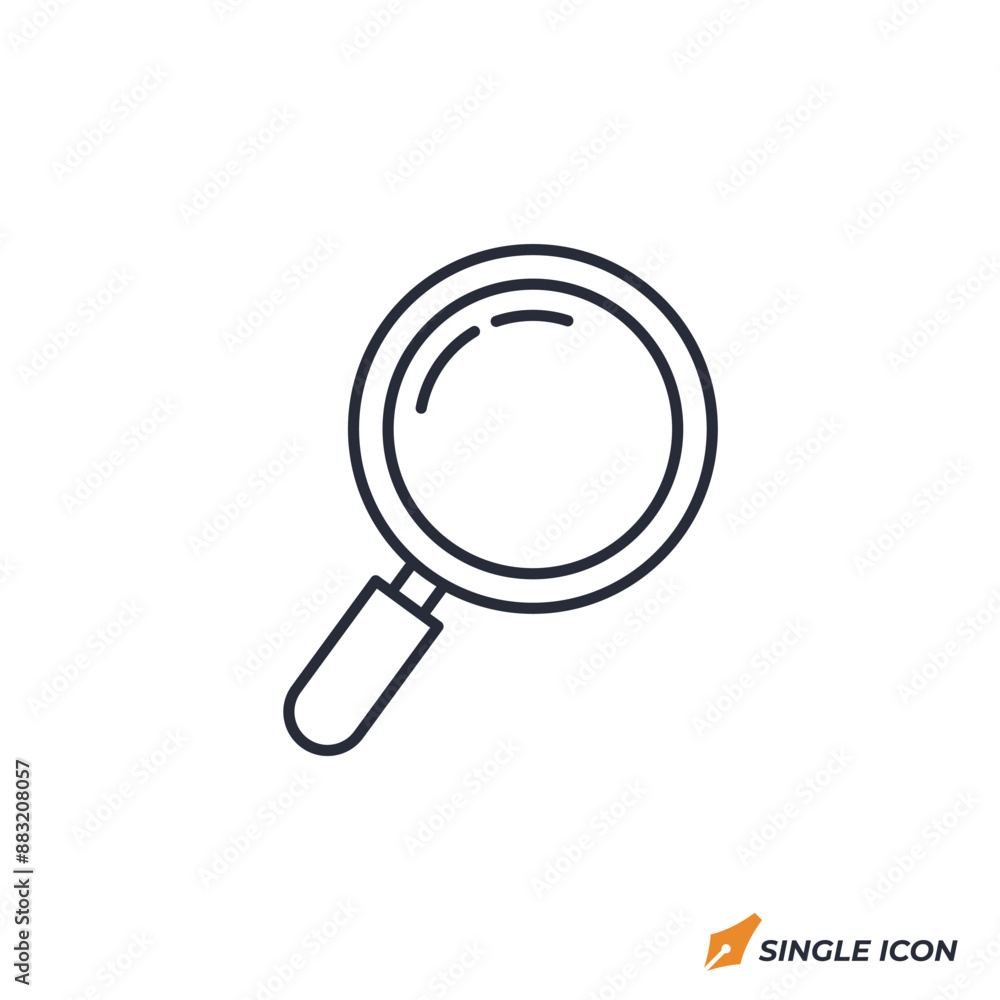 Magnifying glass icon vector illustration. Magnifying glass symbol isolated on white background. Magnifying glass icon vector illustration. Magnifying glass symbol isolated on white background.