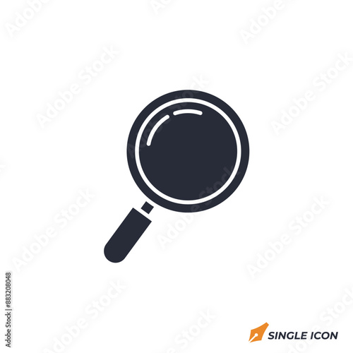 Magnifying glass icon vector illustration. Magnifying glass symbol isolated on white background.