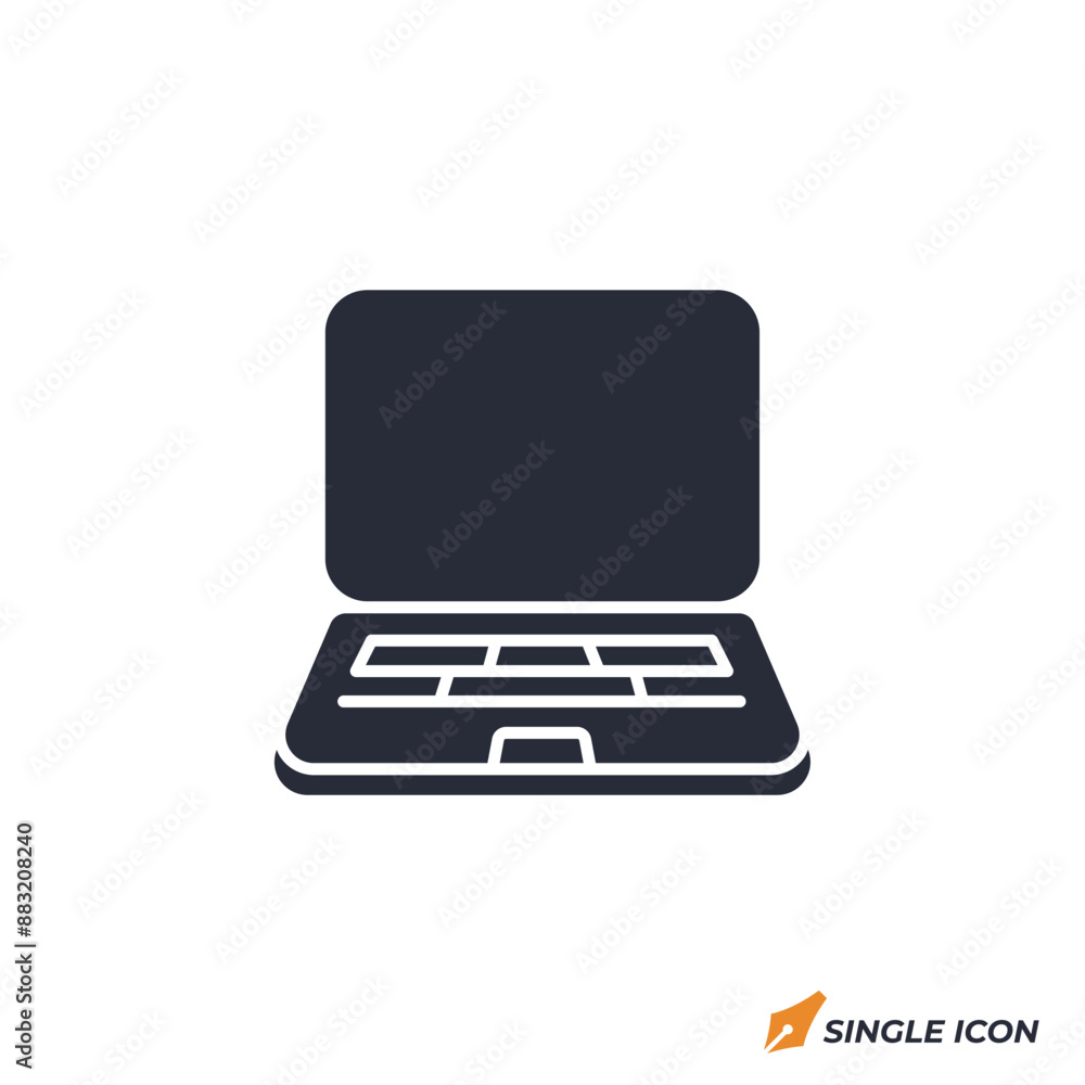 Laptop icon vector illustration. Laptop symbol isolated on white background. Laptop icon vector illustration. Laptop symbol isolated on white background.