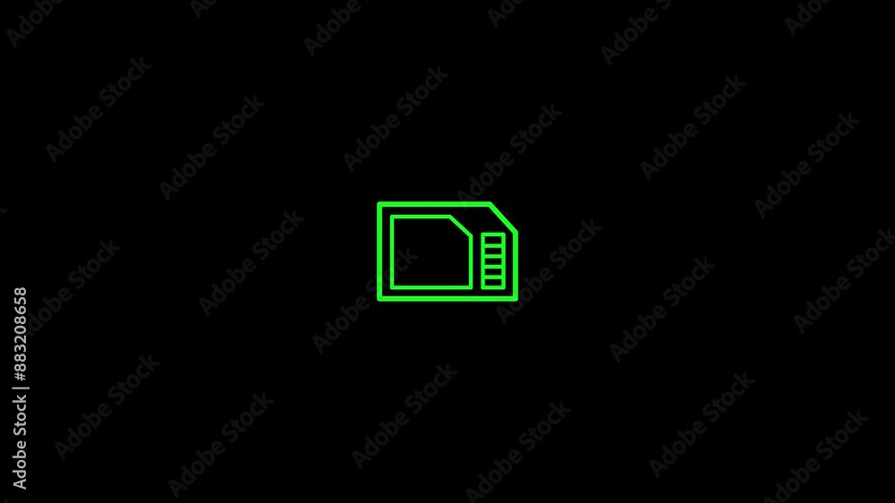 SIM card rotating on black empty background. Mobile phone 4G, 5G, 6G wireless data connection item turning. SIM card rotating on black empty background. Mobile phone 4G, 5G, 6G wireless data connection item turning.
