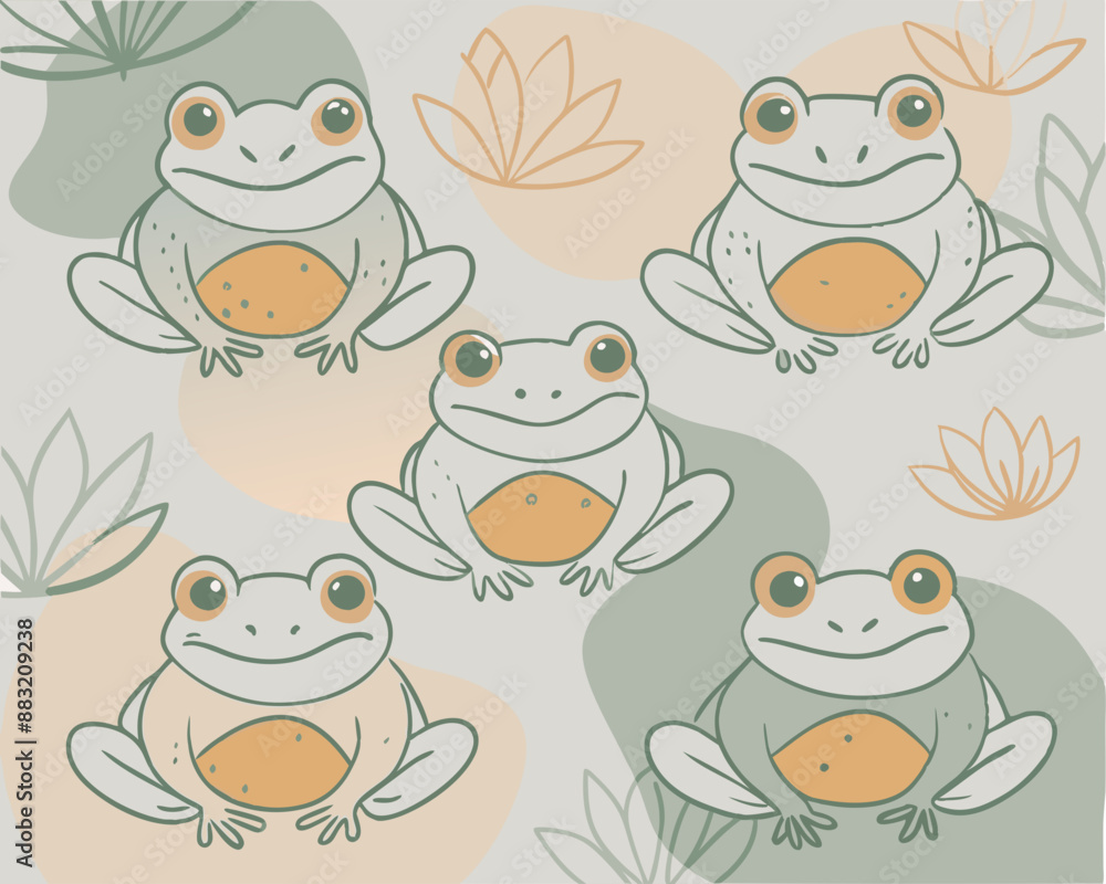 Fototapeta premium cute frog v5