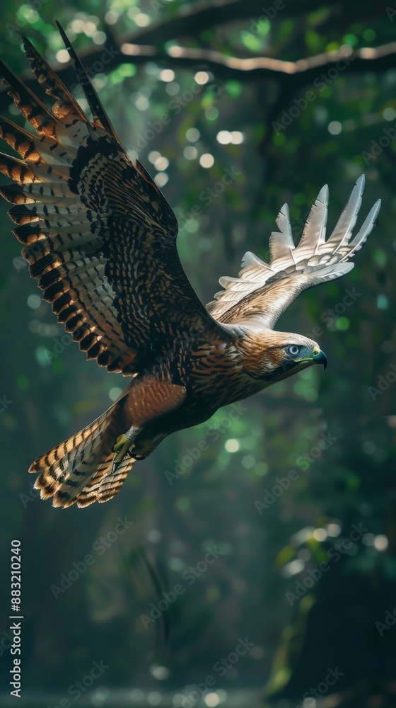 A drone shaped like a bird of prey blending technology with the natural world A drone shaped like a bird of prey blending technology with the natural world