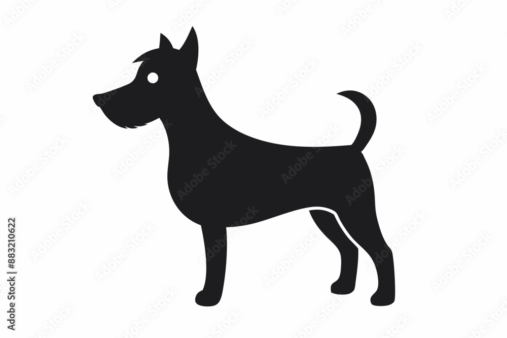black dog isolated on white black dog isolated on white