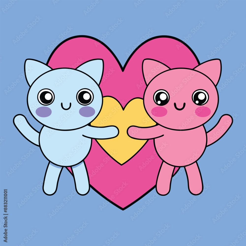 Fototapeta premium Happy friend Adobe Illustrator Artwork