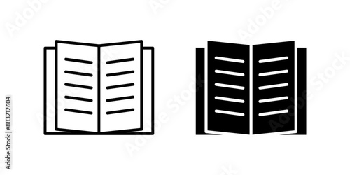 reference book Icon set. Symbol isolated white background. vector illustration. color editable.