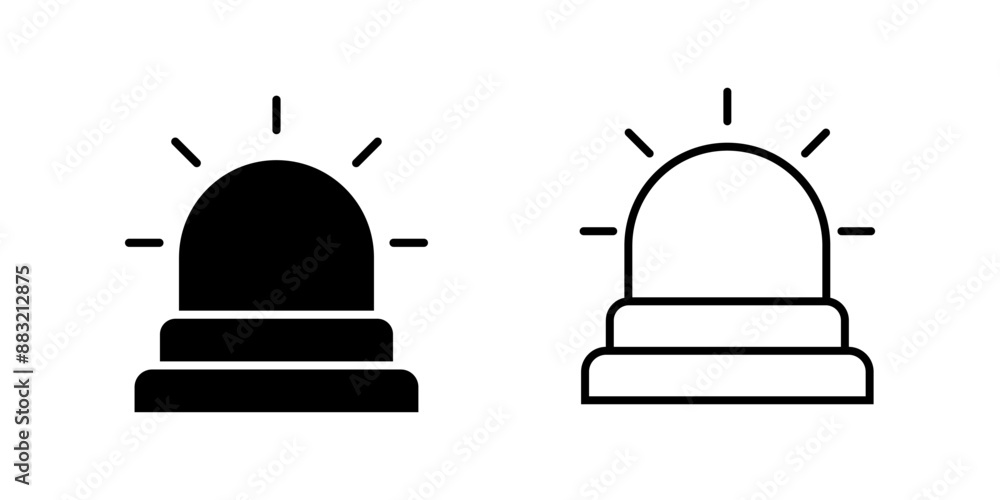 Fototapeta premium Alert set Icon Symbol isolated white background. vector illustration. color editable.