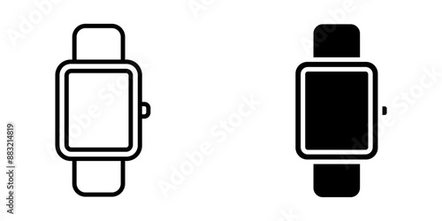 smartwatch Icon set. Symbol isolated on white background. vector illustration. color editable.