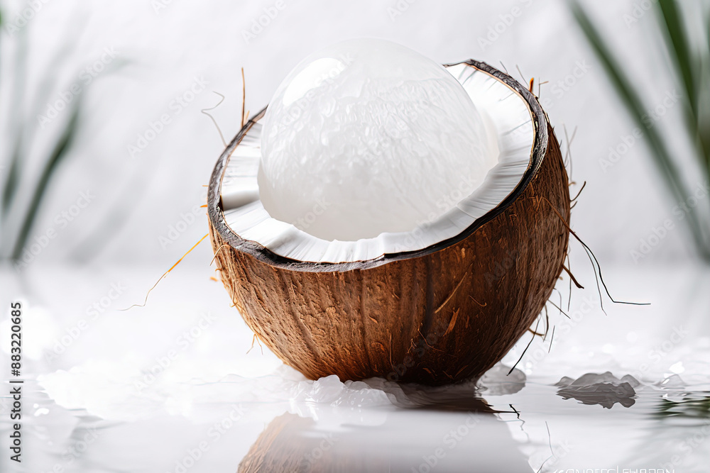 coconut on white background coconut on white background
