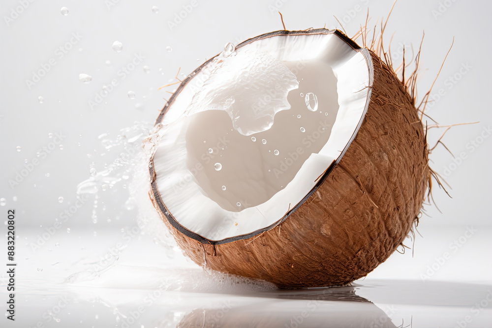 coconut on white background coconut on white background