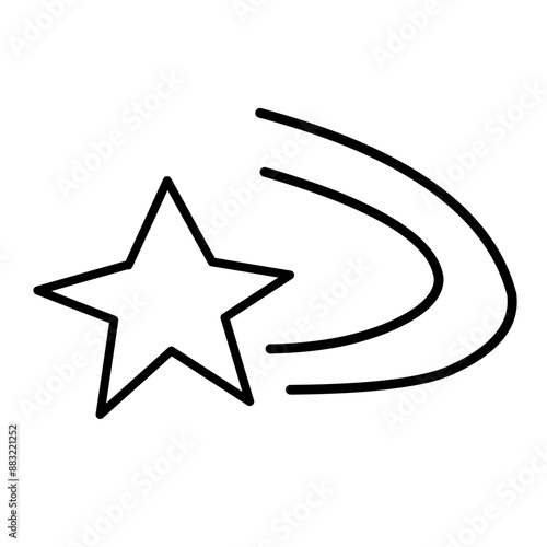 Hand drawn star in trendy line style. Modern vector symbols