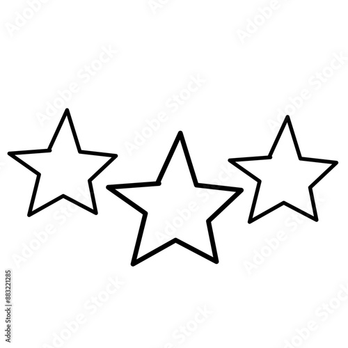 Hand drawn star in trendy line style. Modern vector symbols