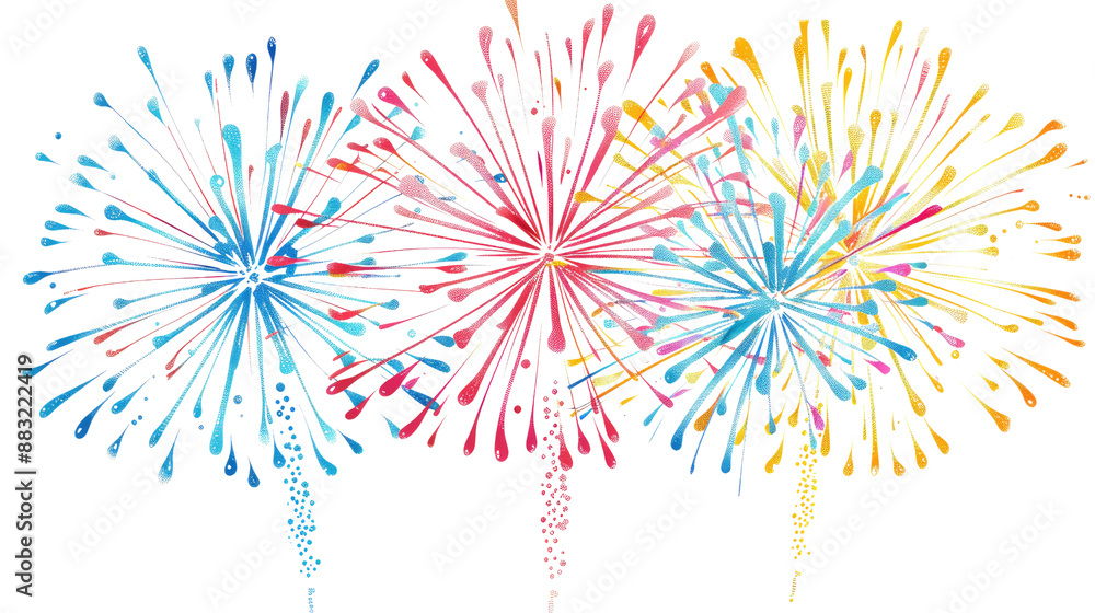 Fireworks on transparent background Fireworks on transparent background
