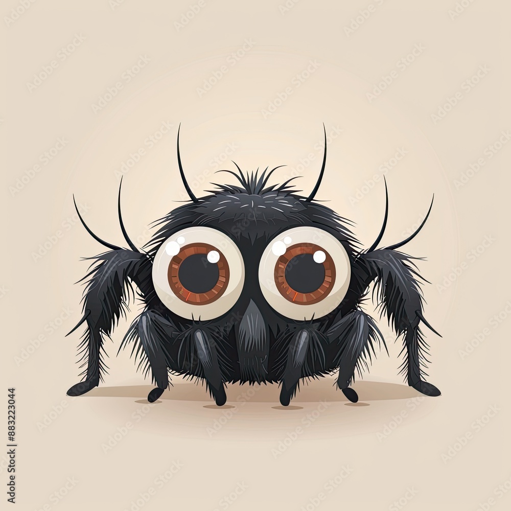 Cute cartoon spider with big eyes. Cute cartoon spider with big eyes.