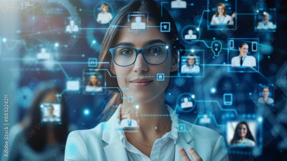 Concept HR(human resources) technology. Online and modern technologies for simplifying the human resources system and management. Concept HR(human resources) technology. Online and modern technologies for simplifying the human resources system and management.