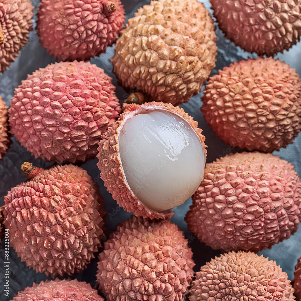 Fresh lychee fruit. Pattern texture background. Fresh lychee fruit. Pattern texture background.