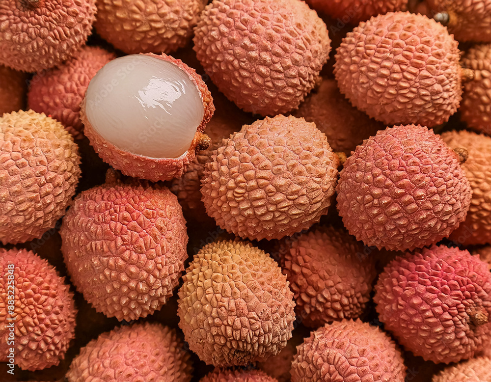 Fresh lychee fruit. Pattern texture background. Fresh lychee fruit. Pattern texture background.