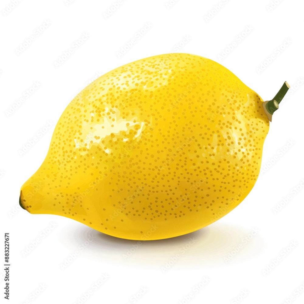 A lemon clipart, fruit element, modern illustration, yellow, isolated on white background A lemon clipart, fruit element, modern illustration, yellow, isolated on white background