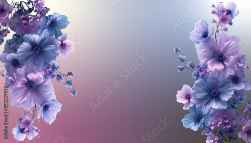 Sweet flower watercolor background design.