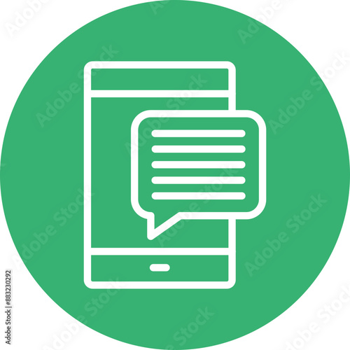 Messages Vector Line White Circles Multicolors