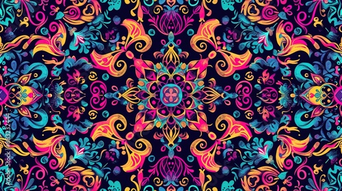 colourful pattern wallpaper