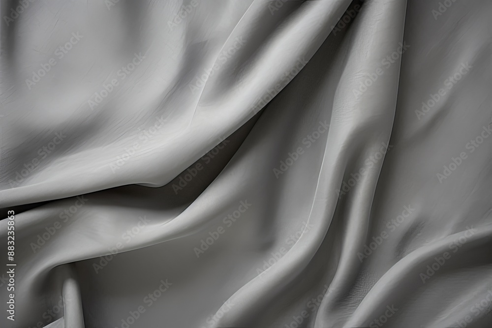 Fototapeta premium Elegant gray fabric with smooth folds. Perfect for backgrounds, design, or textile projects.