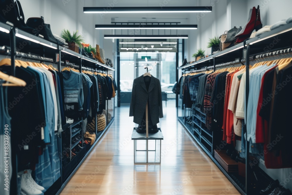 Modern fashion store Inside of a modern empty fashion store. No people Modern fashion store Inside of a modern empty fashion store. No people