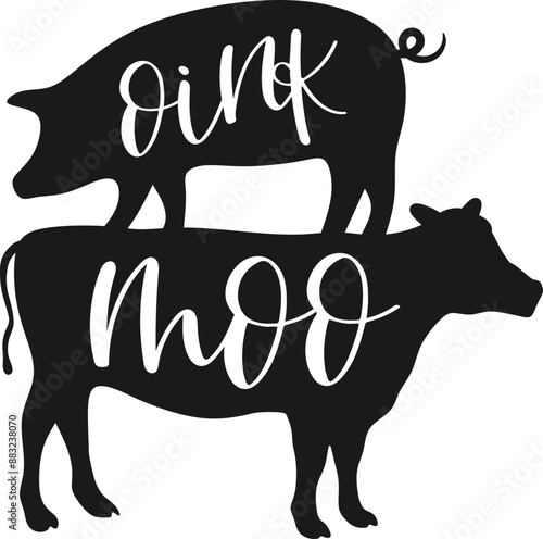 Pig and Cow Graphic 