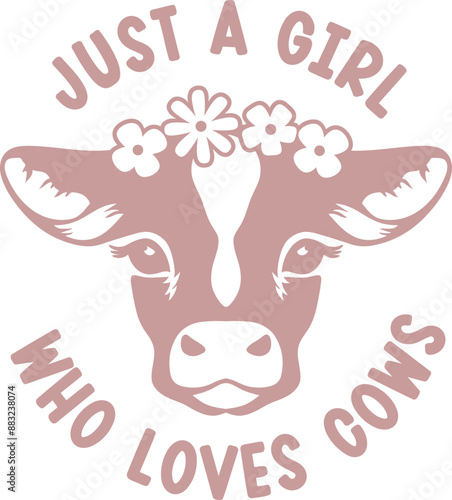 Just a Girl who loves Cows Graphic 