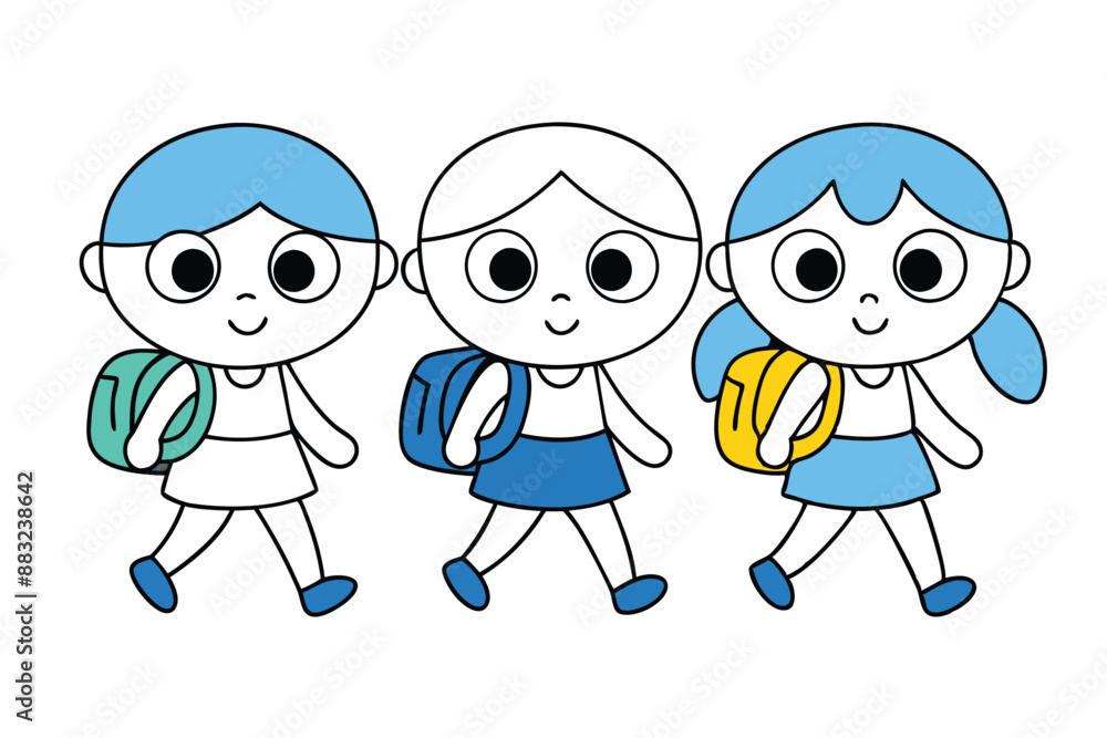 kids are going to school Adobe Illustrator Artwork kids are going to school Adobe Illustrator Artwork